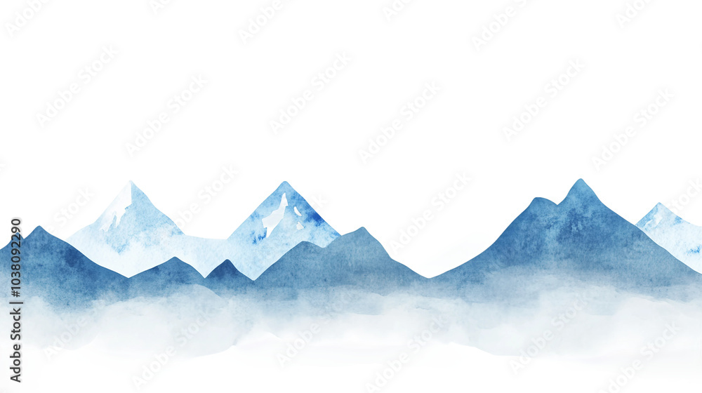Fototapeta premium Majestic snow-capped mountains rising above the clouds creating a breathtaking landscape