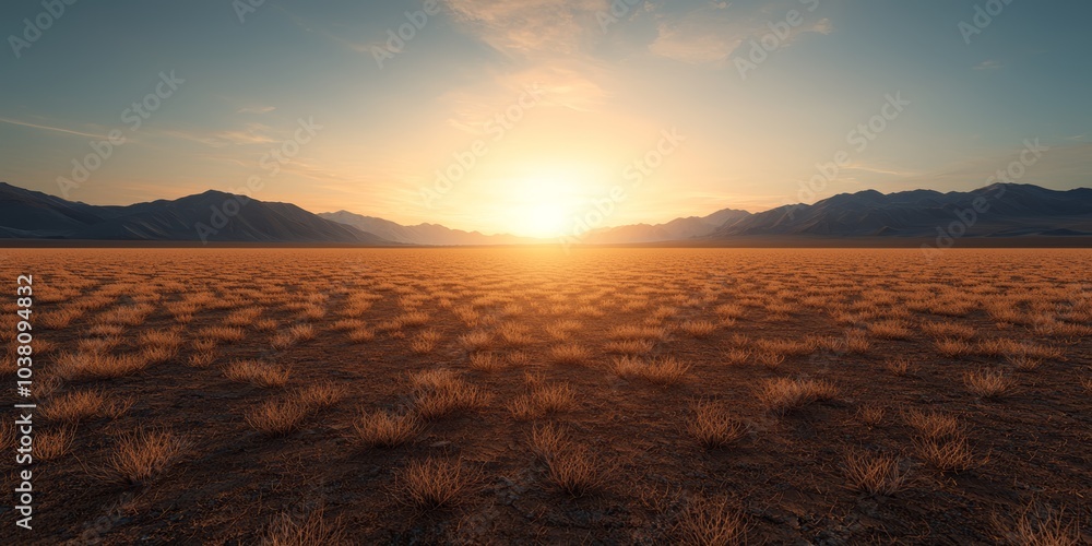 Sunlit Landscape with Energy Panels Reflecting Sunlight Sunlit Landscape with Energy Panels Reflecting Sunlight