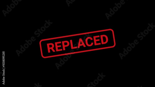 Replaced Text Stamp Animation