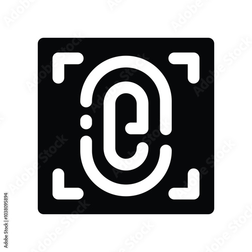 fingerprint icon. vector glyph icon for your website, mobile, presentation, and logo design.