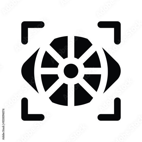eye scan icon. vector glyph icon for your website, mobile, presentation, and logo design.