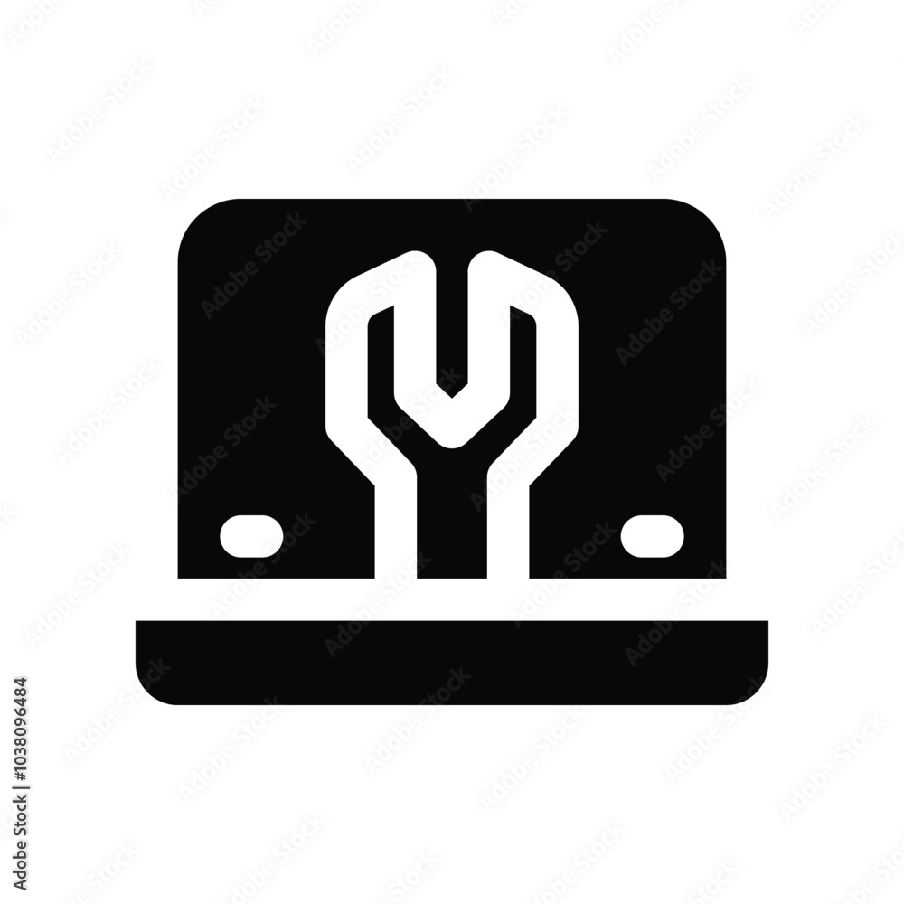 Fototapeta premium laptop icon. vector glyph icon for your website, mobile, presentation, and logo design.