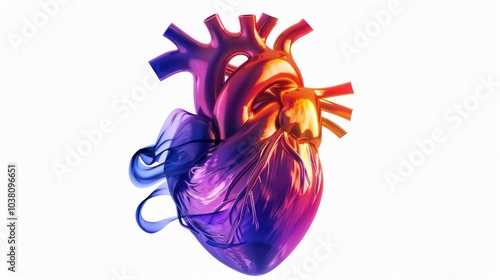 a surrealistic interpretation of the human heart as a cosmic pulse, with waves of love and emotion rippling through the fabric of space-time