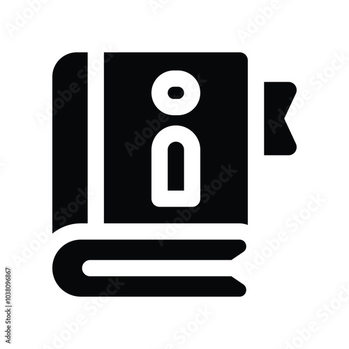 guide book icon. vector glyph icon for your website, mobile, presentation, and logo design.