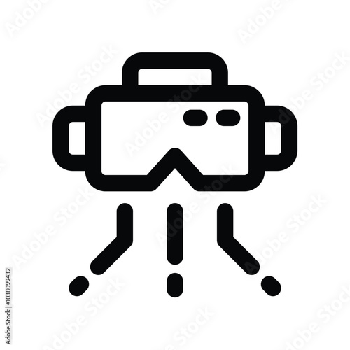 virtual reality icon. vector line icon for your website, mobile, presentation, and logo design.