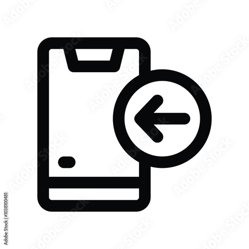 incoming call icon. vector line icon for your website, mobile, presentation, and logo design.