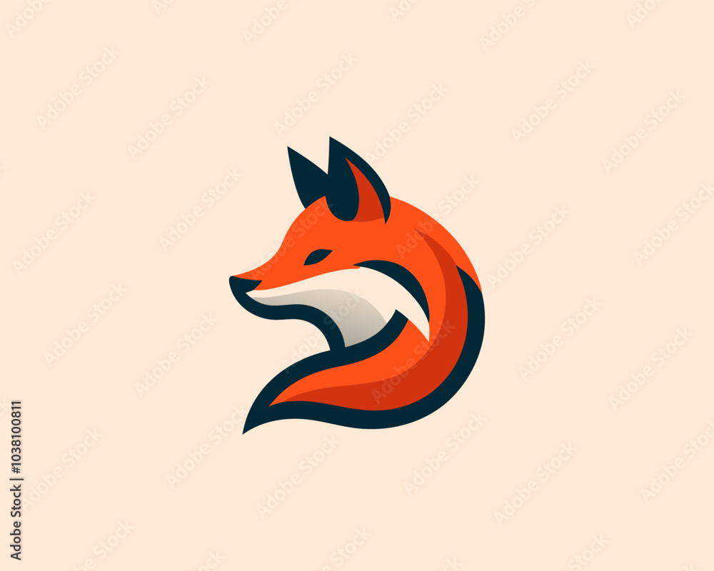 Fox logo design icon symbol vector illustration. cartoon fox logo design template. Fox logo design icon symbol vector illustration. cartoon fox logo design template.