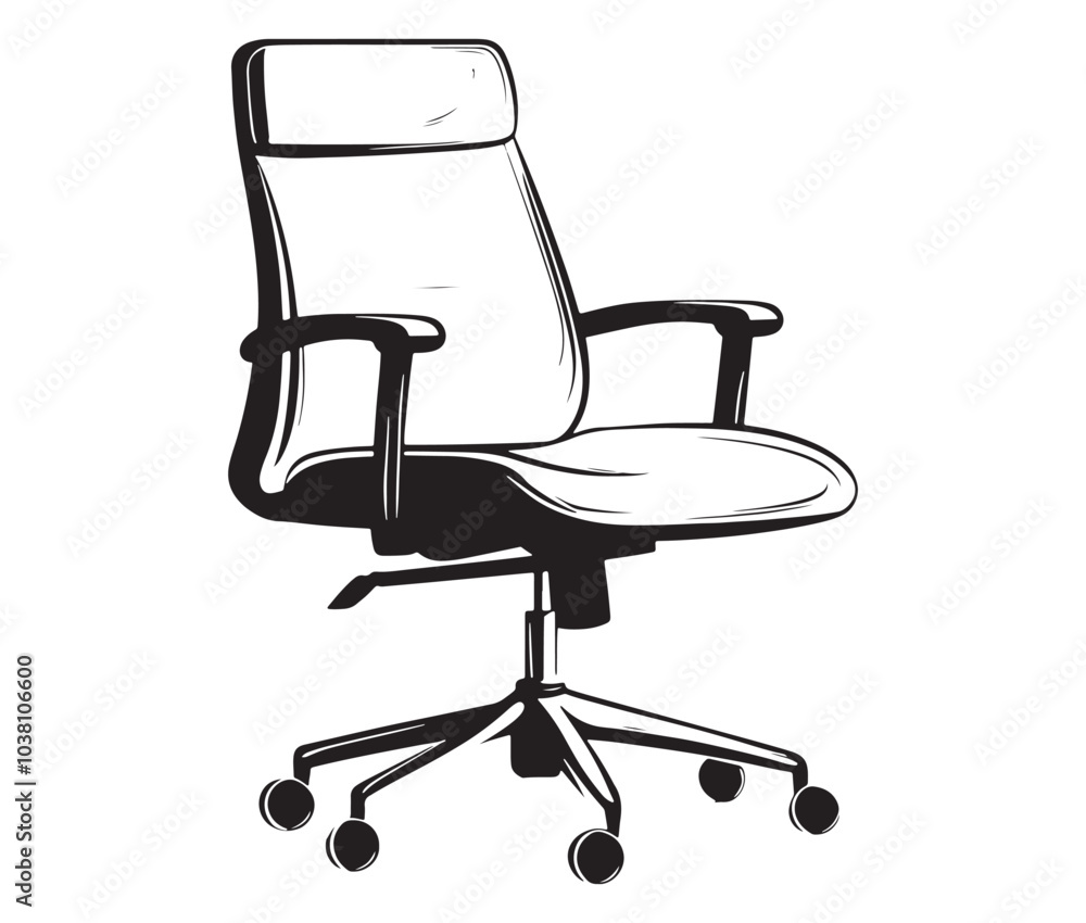 Armchair isolated on white background. Office Chair Silhouette Vector. Gaming chair icon Armchair isolated on white background. Office Chair Silhouette Vector. Gaming chair icon