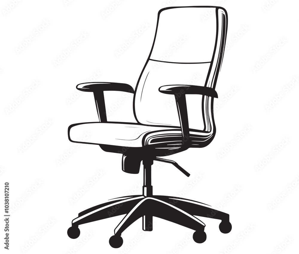 Armchair isolated on white background. Office Chair Silhouette Vector. Gaming chair icon Armchair isolated on white background. Office Chair Silhouette Vector. Gaming chair icon