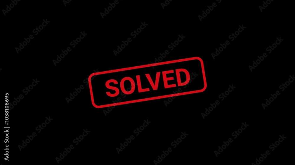 Solved Text Stamp Animation Solved Text Stamp Animation