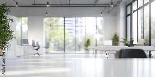 Sleek Modern Office Interior with Minimalist Design