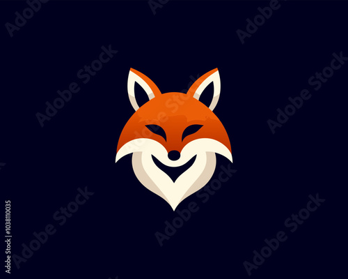 Fox logo design icon symbol vector illustration. cartoon fox logo design template.