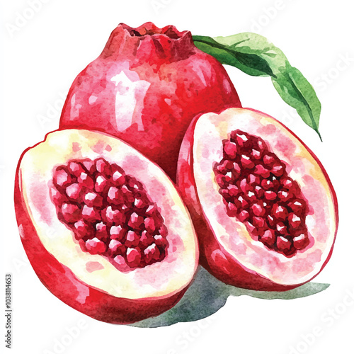 Casimiroa fruit watercolor clipart illustration photo