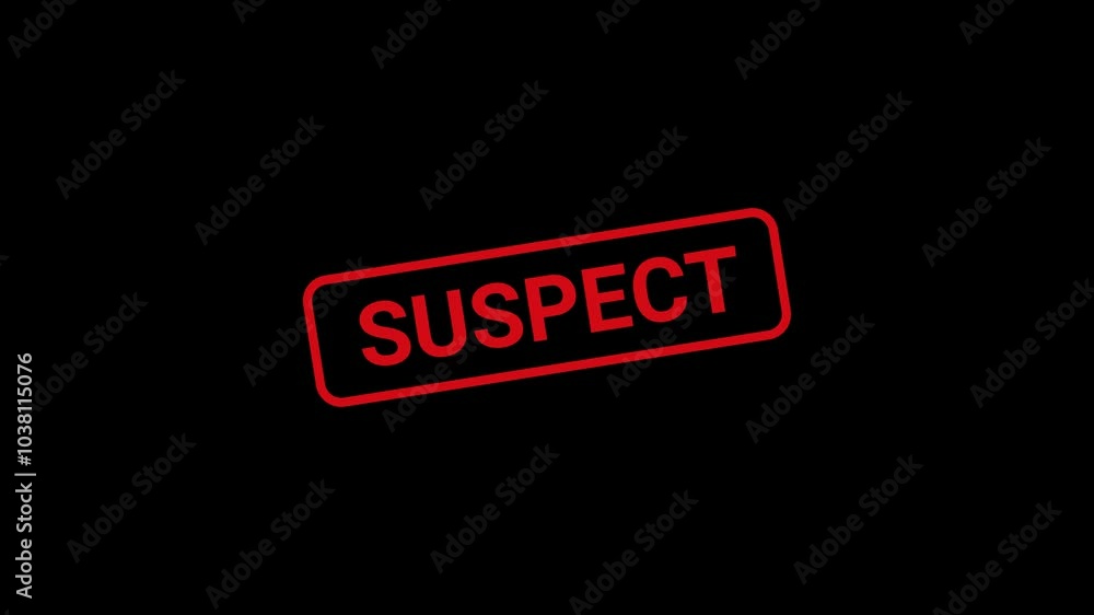 Suspect Text Stamp Animation Suspect Text Stamp Animation