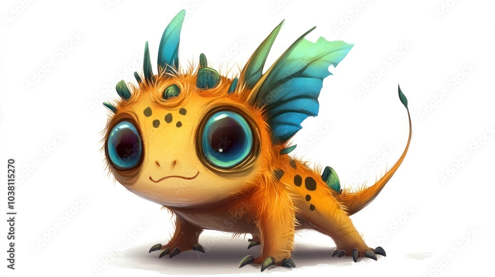 Cartoon cute creature: playful design for fun Cartoon cute creature: playful design for fun
