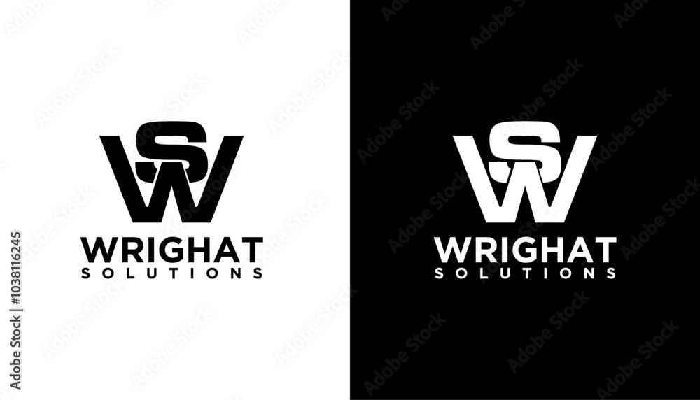 WS SW Alphabet Letter logo design. icon modern Initial Vector symbol. WS SW Alphabet Letter logo design. icon modern Initial Vector symbol.