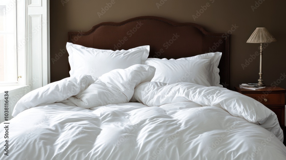 White Bedding in a Cozy Bedroom White Bedding in a Cozy Bedroom