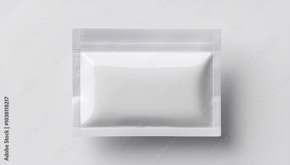 Vacuum-sealed food pouch, white isolate background Vacuum-sealed food pouch, white isolate background