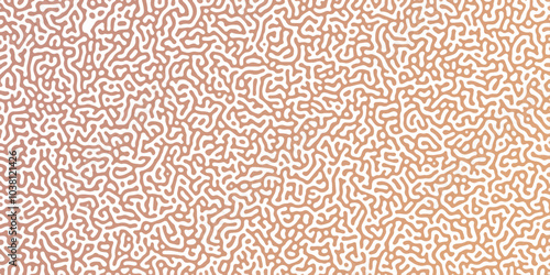 Abstract Reaction-diffusion or Turing pattern natural texture in coral brown and white colour scheme. Linear design with biological shapes. Organic lines in memphis. abstract turing organic wallpape	
