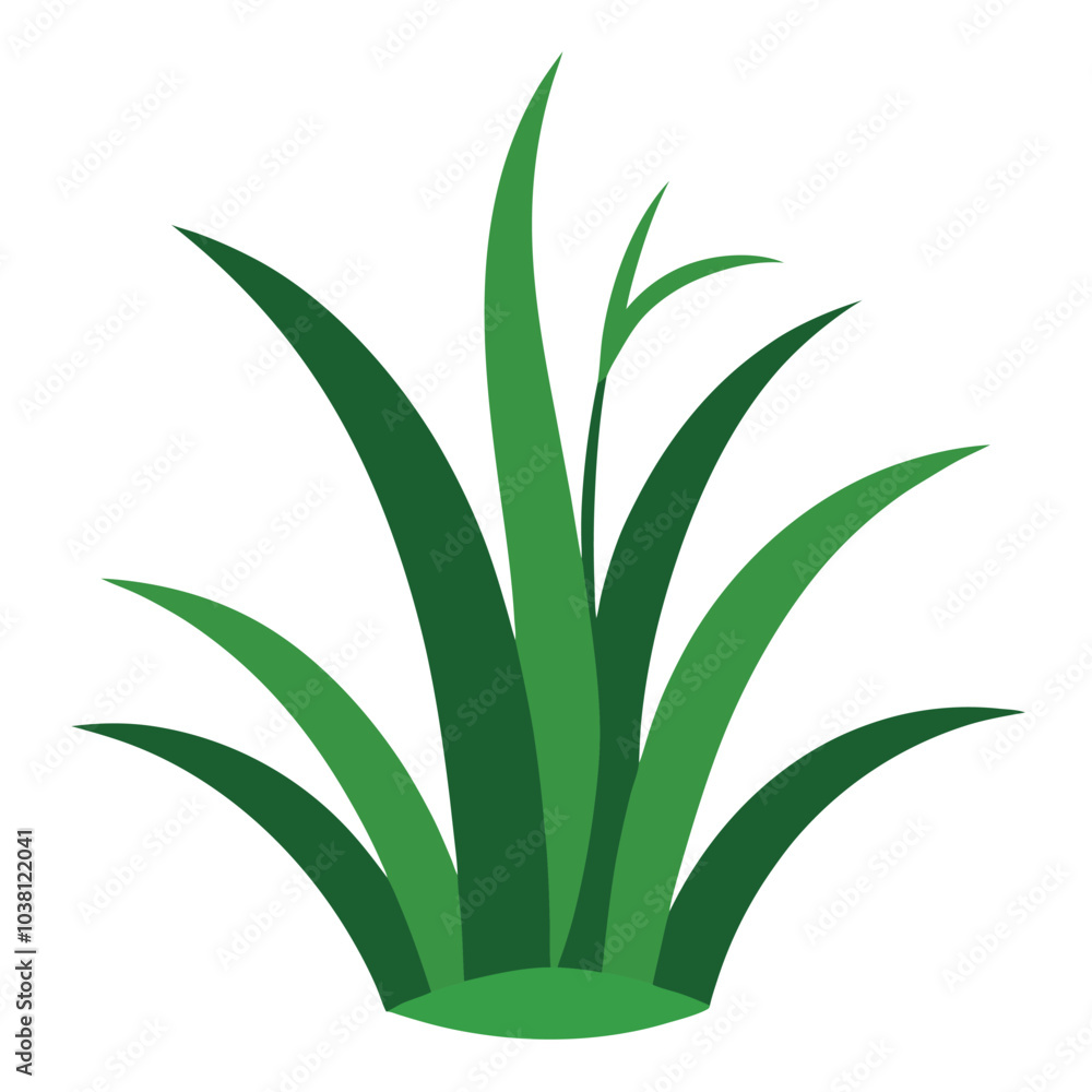 Green Grass Vector Illustration - Vibrant Nature Art Green Grass Vector Illustration - Vibrant Nature Art