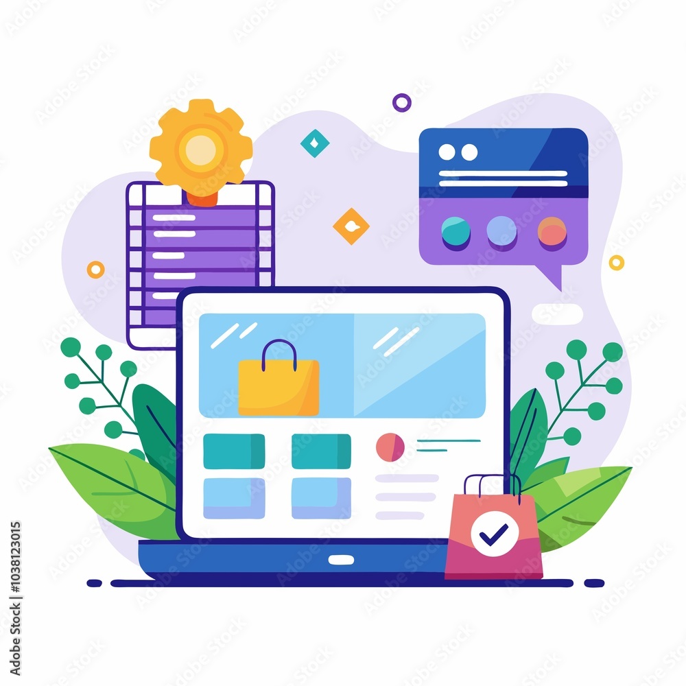 flat design concept of network flat design concept of network