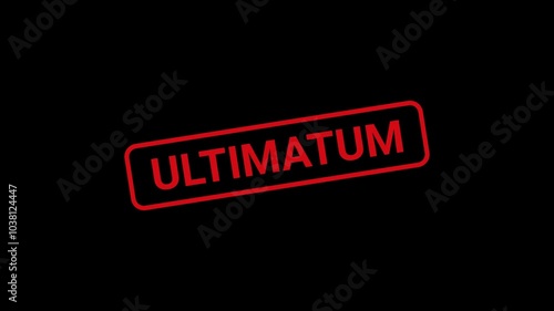 Ultimatum Text Stamp Animation
