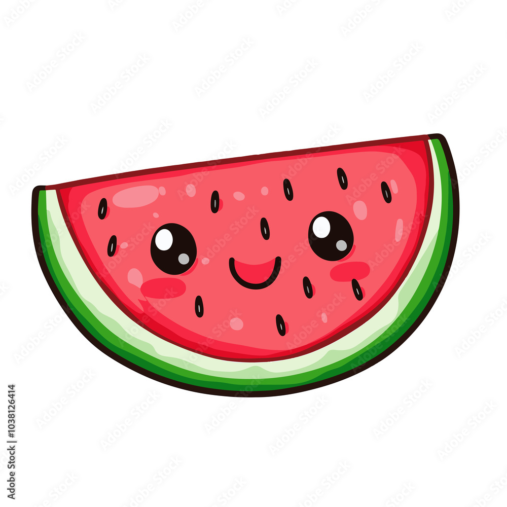 Smiling watermelon character Smiling watermelon character