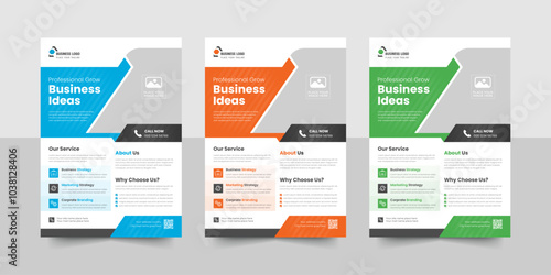 Corporate business flyer cover design Layout, annual report, creative leaflet size A4,abstract business flyer, trendy template, company flier with editable vector bundle