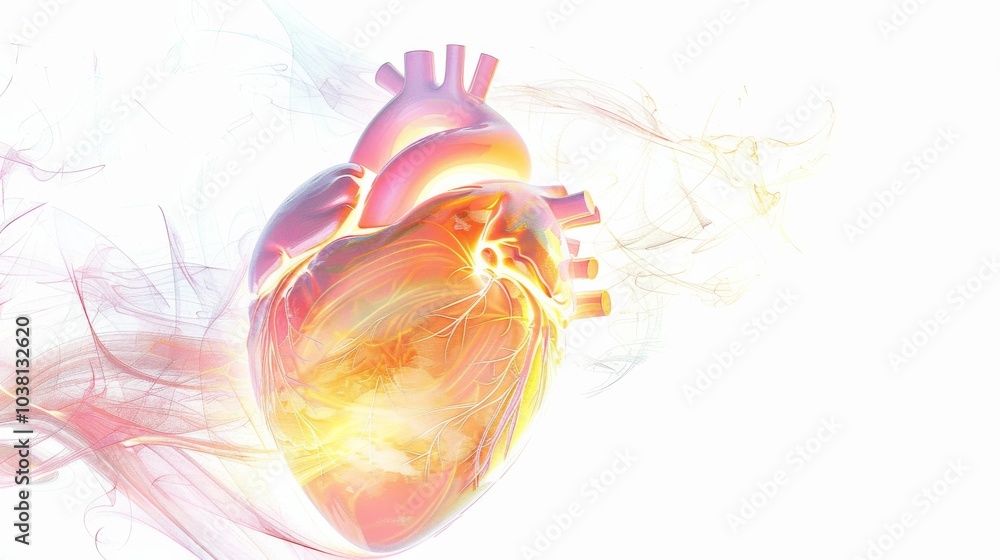 Obraz premium a surrealistic portrayal of the human heart as a cosmic flame, with tendrils of emotion dancing in the firelight and casting shadows of love and passion on the canvas of the universe