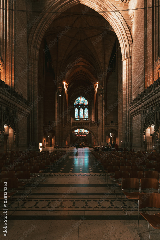 architecture style and interior design of Liverpool Cathedral, England architecture style and interior design of Liverpool Cathedral, England