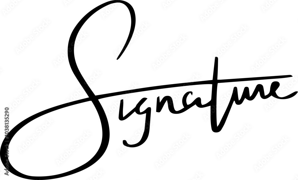 Signature Text Lettering Signature Text Lettering