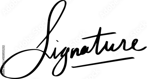 Signature Text Lettering