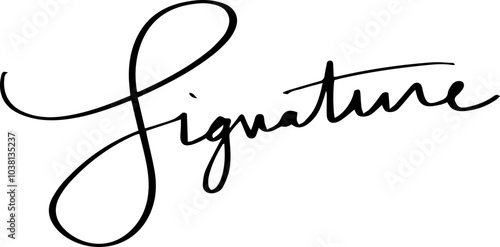 Signature Text Lettering