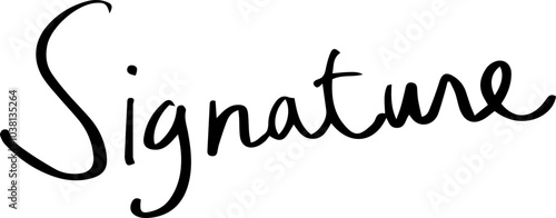 Signature Text Lettering