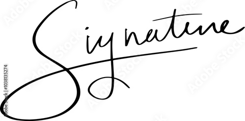 Signature Text Lettering