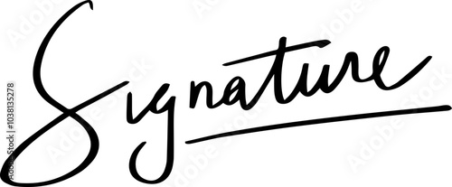 Signature Text Lettering