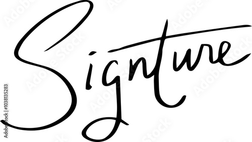 Signature Text Lettering