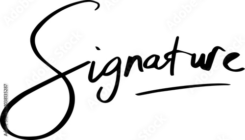 Signature Text Lettering