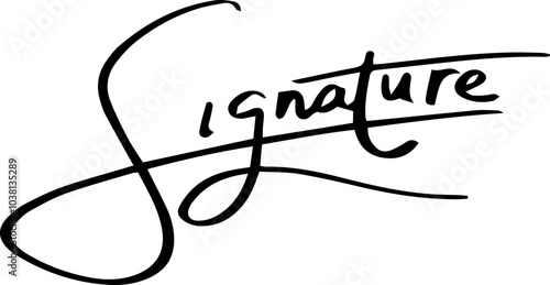 Signature Text Lettering