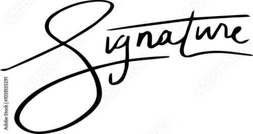 Signature Text Lettering