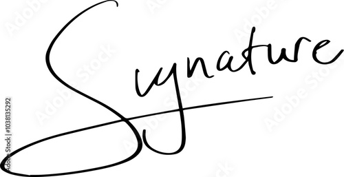Signature Text Lettering