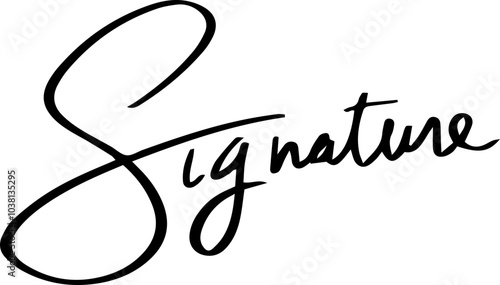 Signature Text Lettering