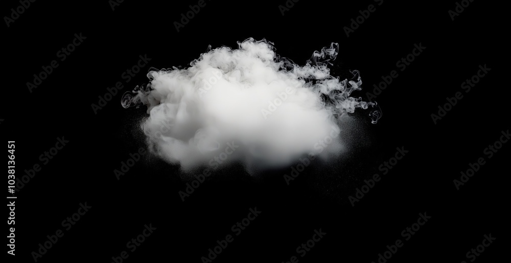 Mysterious White Cloud Surrounded by Deep Darkness Mysterious White Cloud Surrounded by Deep Darkness