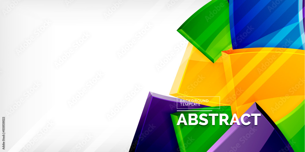 Round 3d shapes, plates background. Creative composition design template Round 3d shapes, plates background. Creative composition design template