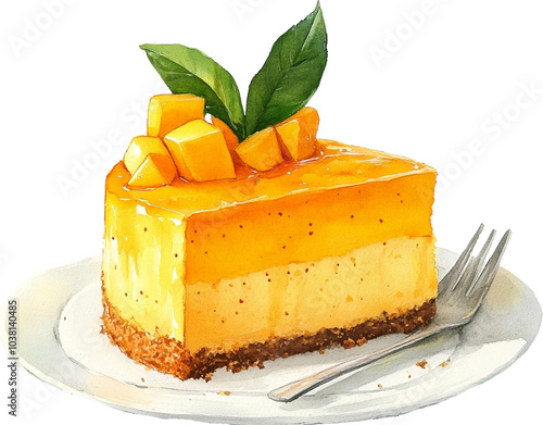piece of mango cake