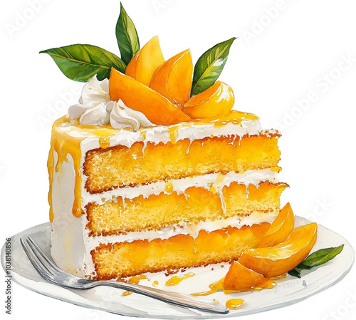 piece of mango cake