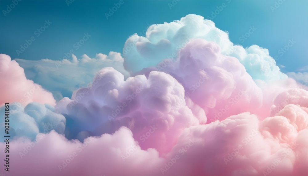 Soft, dreamy clouds with pastel backgrounds Soft, dreamy clouds with pastel backgrounds