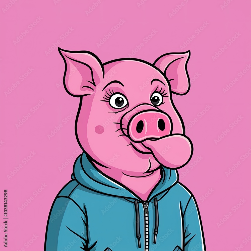 pig with a hat pig with a hat
