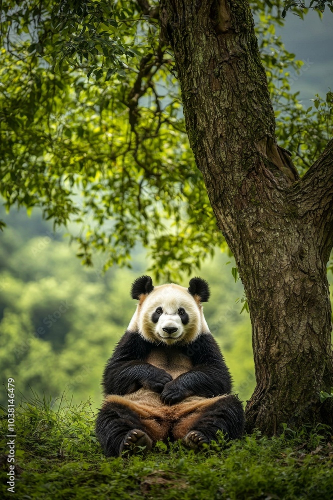 Obraz premium Portrait of sweet giant panda bear