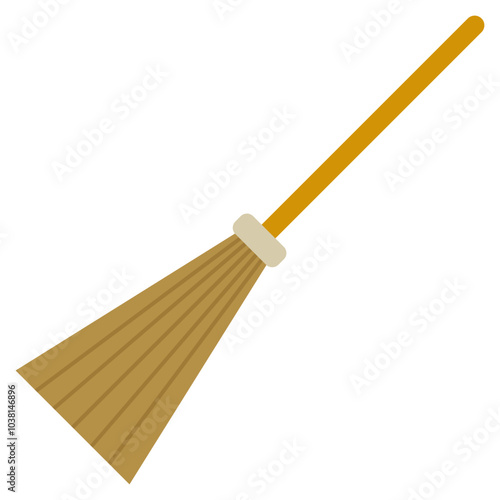 illustration of broomstick